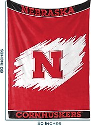 ShopInstaPets Nebraska Cornhuskers Plush Dog Blanket, 50 x 60-in slide 2 of 3
