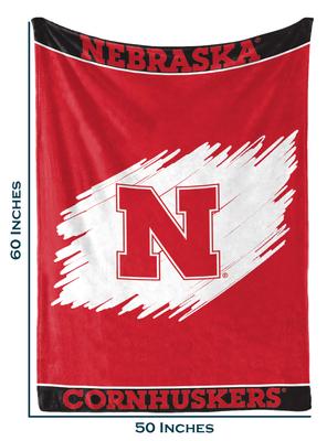 Show full view: ShopInstaPets Nebraska Cornhuskers Plush Dog Blanket, 50 x 60-in slide 3 of 4