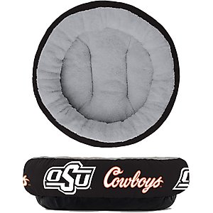 ShopInstaPets Oklahoma State Cowboys Donut Plush Dog Bed, X-Large