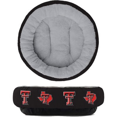 ShopInstaPets ShopInstaPets Texas Tech Red Raiders Donut Plush Dog Bed, Large