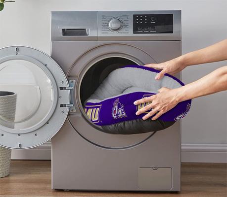 Show full view: ShopInstaPets James Madison Dukes Donut Plush Dog Bed, X-Large slide 4 of 4