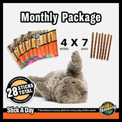 Show full view: PetBeing Stick a Day 7-in-1 Functions Daily Real Meat Supplement for Cats, Mix, 28 count slide 9 of 10