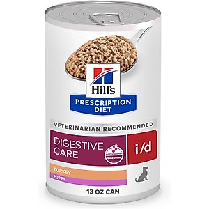 Hill's Prescription Diet i/d Digestive Care with Turkey Minced Wet Puppy Food, 13-oz can, case of 12