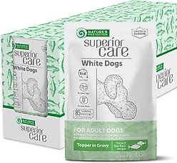 Nature's Protection Superior Care Adult Low Calorie Tuna & Sea Bass Wet Dog Food Topper, 2.46-oz pouch, case of 24