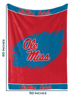 Show full view: ShopInstaPets Ole Miss Rebels Plush Dog Blanket, 50 x 60-in slide 2 of 3