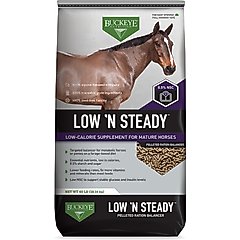 Buckeye Nutrition Low 'N Steady Low Sugar Low Starch Horse Feed, 40-lb bag
