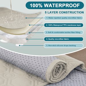 H.VERSAILTEX Waterproof Non-Skid Furniture Cover, French Oak, X-Large