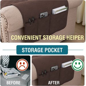H.VERSAILTEX Waterproof Non-Skid Furniture Cover, Brown, X-Large