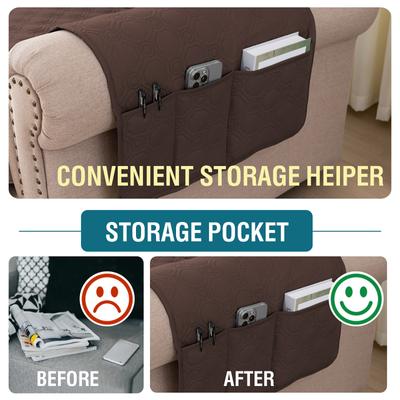 Show full view: H.VERSAILTEX Waterproof Non-Skid Furniture Cover, Brown, Large slide 3 of 9