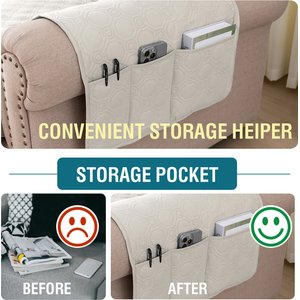 H.VERSAILTEX Waterproof Non-Skid Furniture Cover, Beige, Large