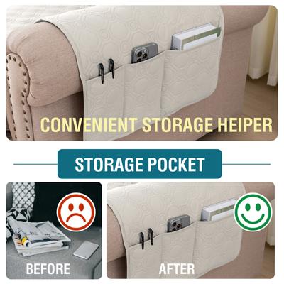 Show full view: H.VERSAILTEX Waterproof Non-Skid Furniture Cover, Beige, Small slide 3 of 9