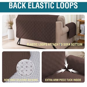 H.VERSAILTEX Waterproof Non-Skid Furniture Cover, Brown, X-Large