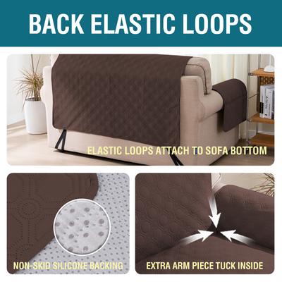 Show full view: H.VERSAILTEX Waterproof Non-Skid Furniture Cover, Brown, Large slide 6 of 9