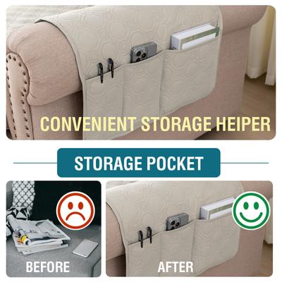 Show full view: H. VERSAILTEX Waterproof Dog Sofa Slipcover, French Oak, Left Chaise + 2 Seats slide 3 of 10