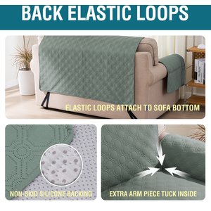 H.VERSAILTEX Waterproof Non-Skid Furniture Cover, Lily Pad, Large