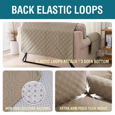 Show full view: H.VERSAILTEX Waterproof Non-Skid Furniture Cover, Taupe, Small slide 5 of 10