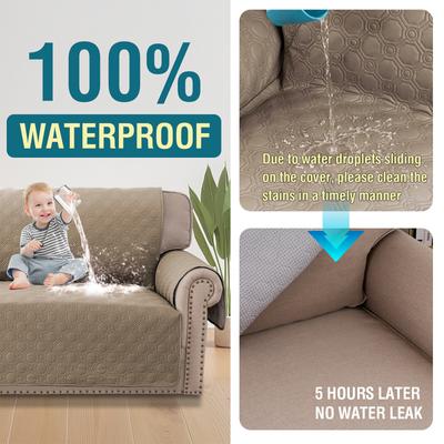 Show full view: H.VERSAILTEX Waterproof Non-Skid Furniture Cover, Taupe, Small slide 4 of 10