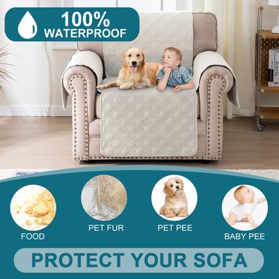 Show full view: H.VERSAILTEX Waterproof Non-Skid Furniture Cover, Beige, Small slide 2 of 9