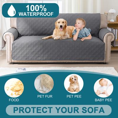 Show full view: H.VERSAILTEX Waterproof Non-Skid Furniture Cover, Grey, Large slide 2 of 9