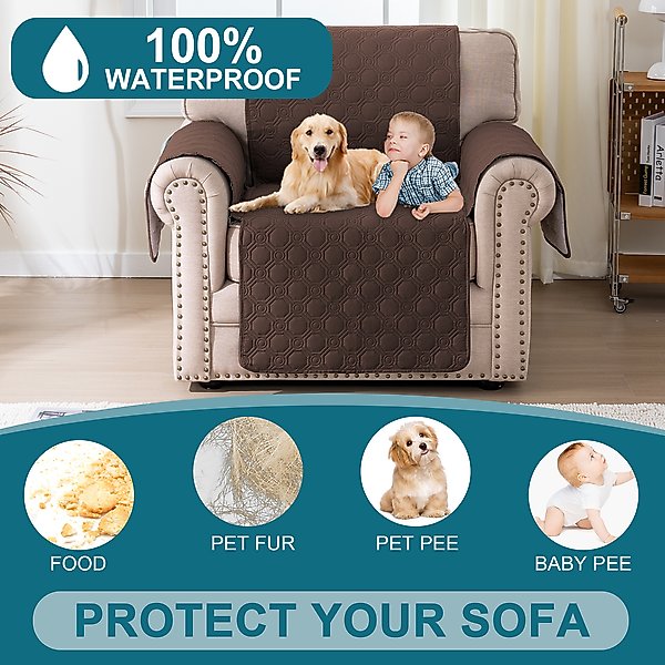 Show full view: H.VERSAILTEX Waterproof Non-Skid Furniture Cover, Brown, Small slide 2 of 8