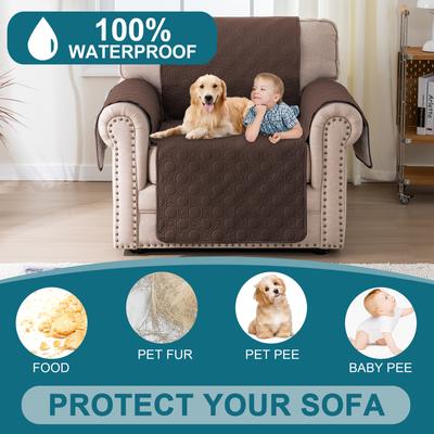 Show full view: H.VERSAILTEX Waterproof Non-Skid Furniture Cover, Brown, Small slide 2 of 9