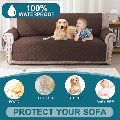 Show full view: H.VERSAILTEX Waterproof Non-Skid Furniture Cover, Brown, Large slide 2 of 9