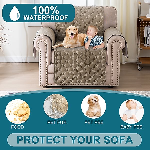 Show full view: H.VERSAILTEX Waterproof Non-Skid Furniture Cover, Taupe, Small slide 2 of 8