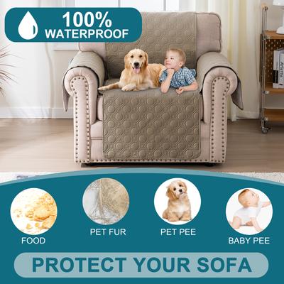 Show full view: H.VERSAILTEX Waterproof Non-Skid Furniture Cover, Taupe, Small slide 3 of 10