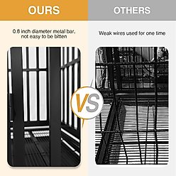 RYPetmia Heavy-Duty Industrial Dog Crate, Black, 48-in slide 2 of 9