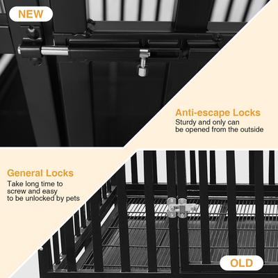 Show full view: RYPetmia Heavy-Duty Industrial Dog Crate, Black, 48-in slide 7 of 10