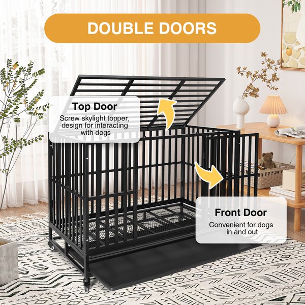 RYPetmia Heavy-Duty Industrial Dog Crate