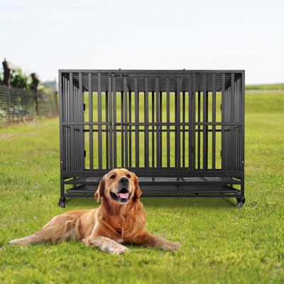 Show full view: RYPetmia Heavy-Duty Industrial Dog Crate, Black, 48-in slide 4 of 10
