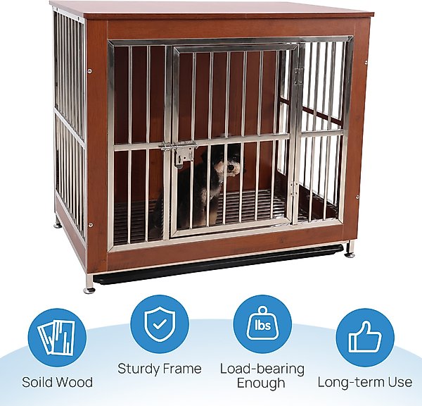Show full view: RYPetmia Deluxe Dog Crate, Red, 41-in slide 6 of 9