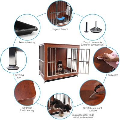 Show full view: RYPetmia Deluxe Dog Crate, Red, 41-in slide 8 of 10