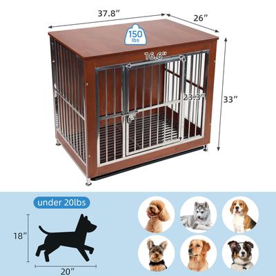 Show full view: RYPetmia Deluxe Dog Crate, Red, 41-in slide 4 of 10