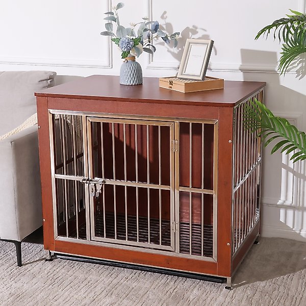 Show full view: RYPetmia Deluxe Dog Crate, Red, 41-in slide 2 of 9