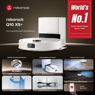 Show full view: Roborock Q10X5+ Robot Vacuum slide 2 of 9