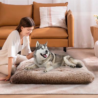 Show full view: Details Tufted Design Calming Blanket/Mat for Cats & Dogs, Taupe, Medium slide 3 of 7