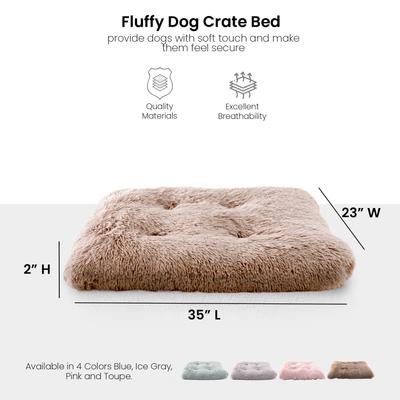 Show full view: Details Tufted Design Calming Blanket/Mat for Cats & Dogs, Taupe, Large slide 5 of 7