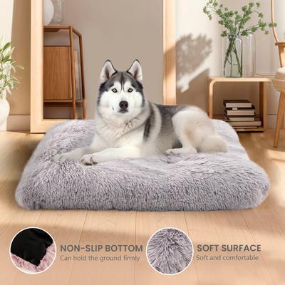 Show full view: Details Tufted Design Calming Blanket/Mat for Cats & Dogs, Ice Gray, Large slide 6 of 7