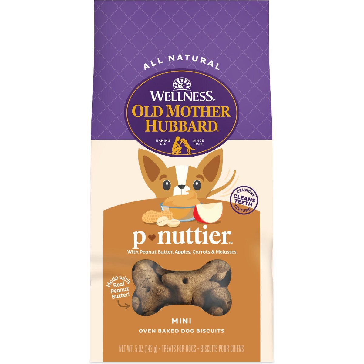 Old Mother Hubbard Classic P-Nuttier Biscuits Dog Treats, Mini, 5-oz