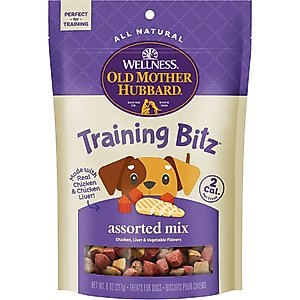 Old Mother Hubbard by Wellness Training Bitz Assorted Mix Natural Oven-Baked Biscuits Dog Treats, 8-oz bag
