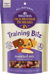 Old Mother Hubbard by Wellness Training Bitz Assorted Mix Natural Oven-Baked Biscuits Dog Treats, 0.5-lb bag