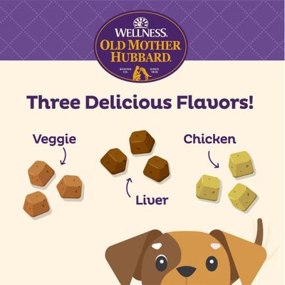 Show full view: Old Mother Hubbard by Wellness Training Bitz Assorted Mix Natural Oven-Baked Biscuits Dog Treats, 8-oz bag slide 3 of 10