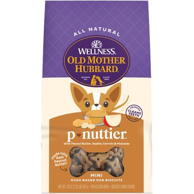 Old Mother Hubbard Old Mother Hubbard P-Nuttier Biscuits Baked Dog Treats, Mini, 20-oz