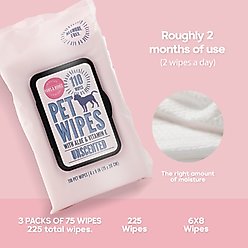 Precious Tails Extra Gentle Dog Grooming Wipes, Unscented, 110 count slide 2 of 8