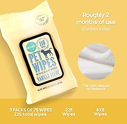 Precious Tails Extra Gentle Dog Grooming Wipes, Vanille Scented, 110 count slide 2 of 9