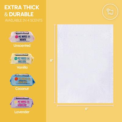 Show full view: Precious Tails Extra Gentle Dog Grooming Wipes, Vanille Scented, 110 count slide 9 of 9