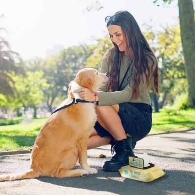 Show full view: Precious Tails Extra Gentle Dog Grooming Wipes, Vanille Scented, 110 count slide 5 of 9