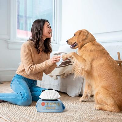 Show full view: Precious Tails Extra Gentle Dog Grooming Wipes, Coconut Scented, 110 count slide 3 of 8